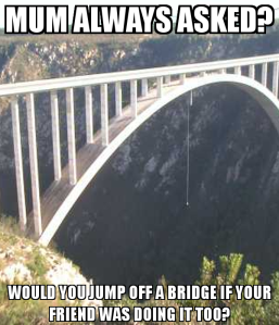 jump off a bridge